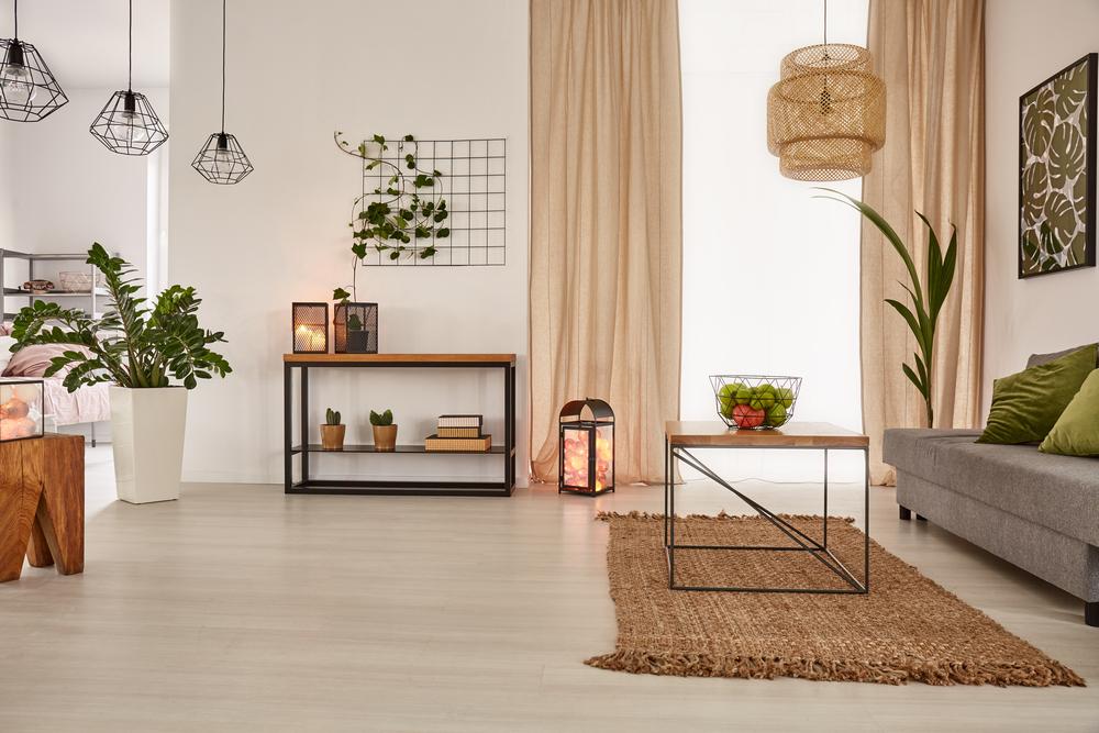 A room with furniture