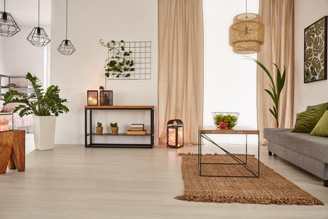 A room with furniture