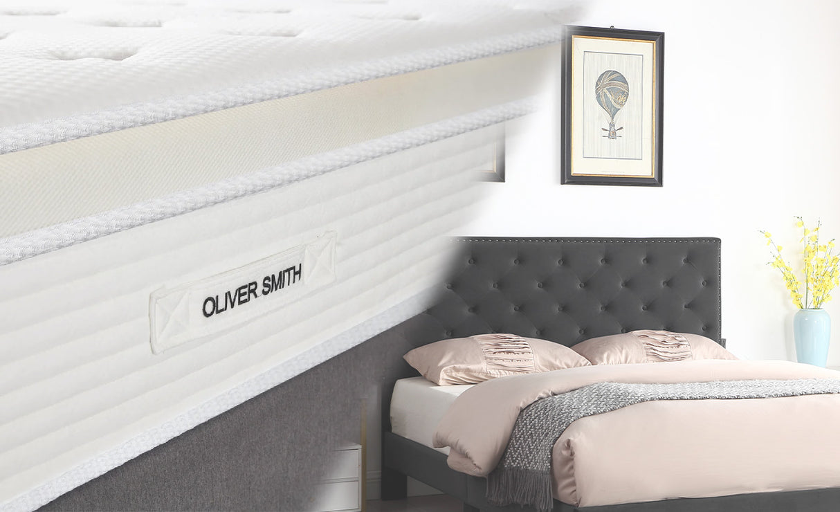 Bundle 2 - Princeton - 48" Bed with Storage & 12" Cool Memory Foam Pocket Spring Mattress