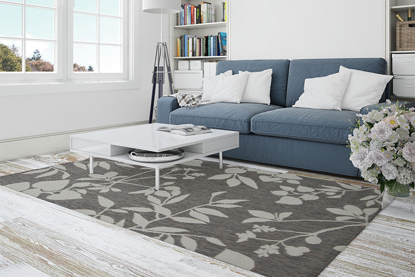 Jute Collection® Neutral Branches Design Jute Area Rug