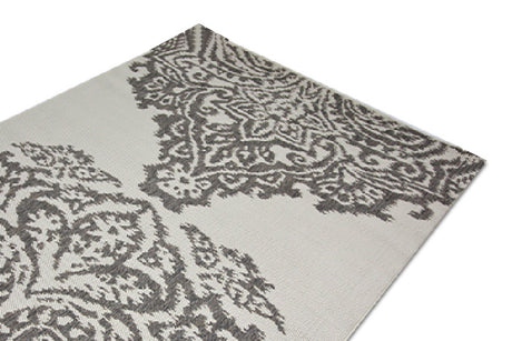 Jute Collection® Ivory Damask Design Jute Area Rug