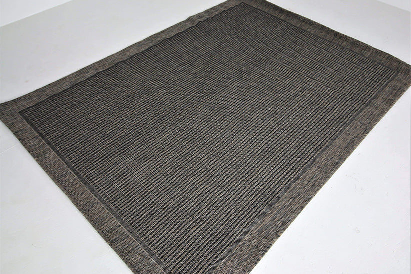 Jute Collection® Black Plain Design Jute Area Rug