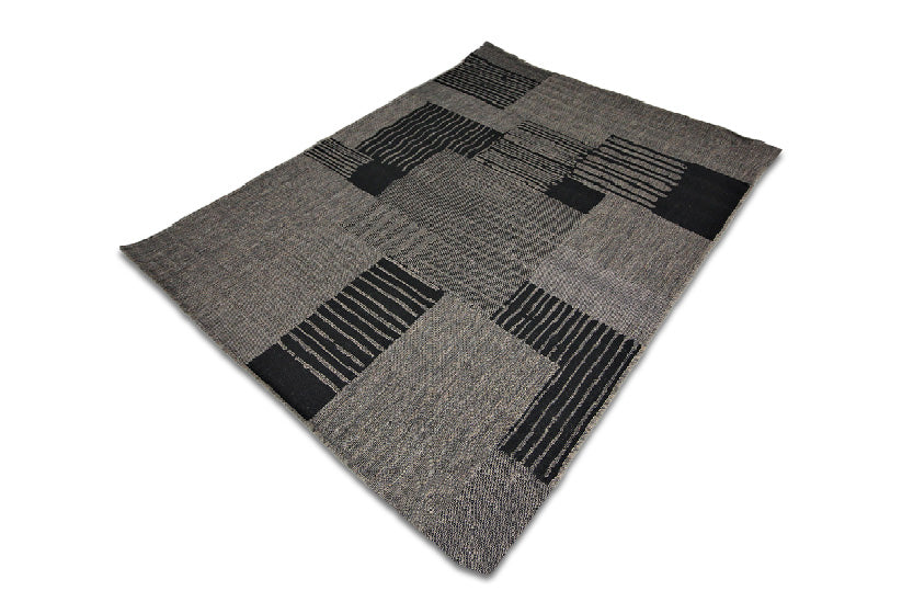 Jute Collection® Grey Modern Design Jute Area Rug
