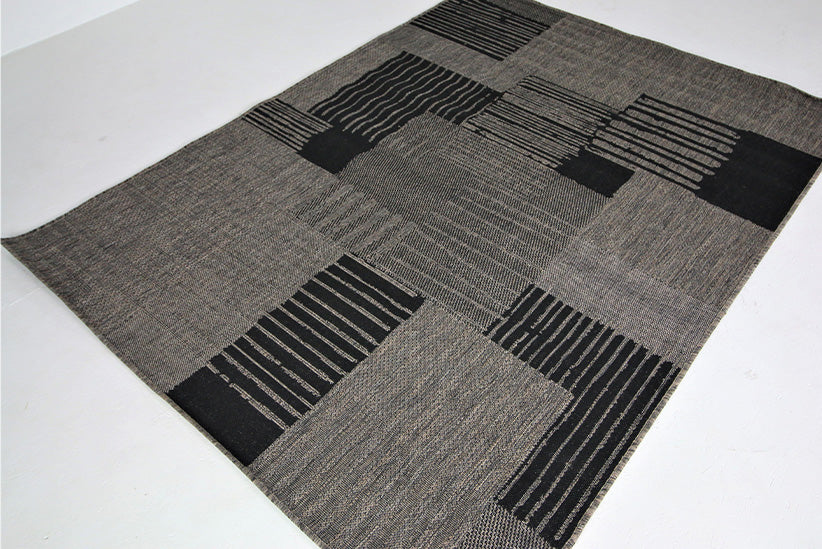 Jute Collection® Grey Modern Design Jute Area Rug