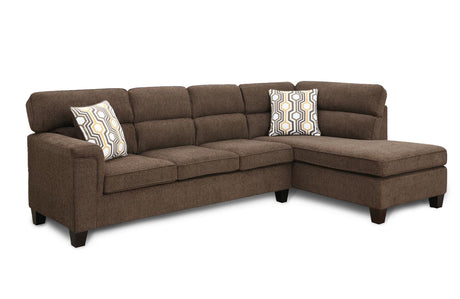 Owen 116" x 72" - High Back Left Sectional with Lounge - Comfort Foam - Attached Seat Cushions Sofa