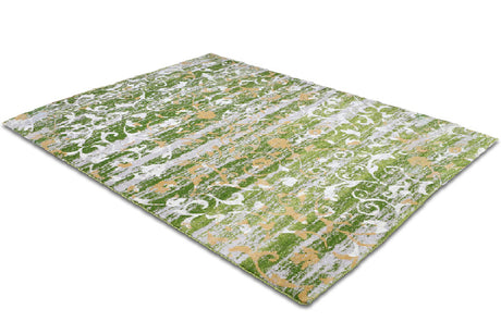 Paris Collection Oriental Cream Green Gold Area Rug