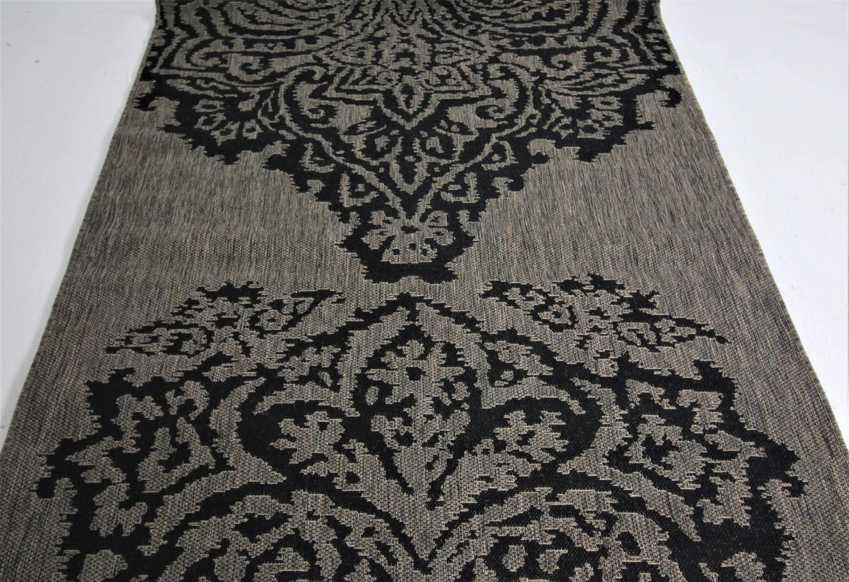 Jute Collection® Grey Damask Design Jute Area Rug - HomeLife Company