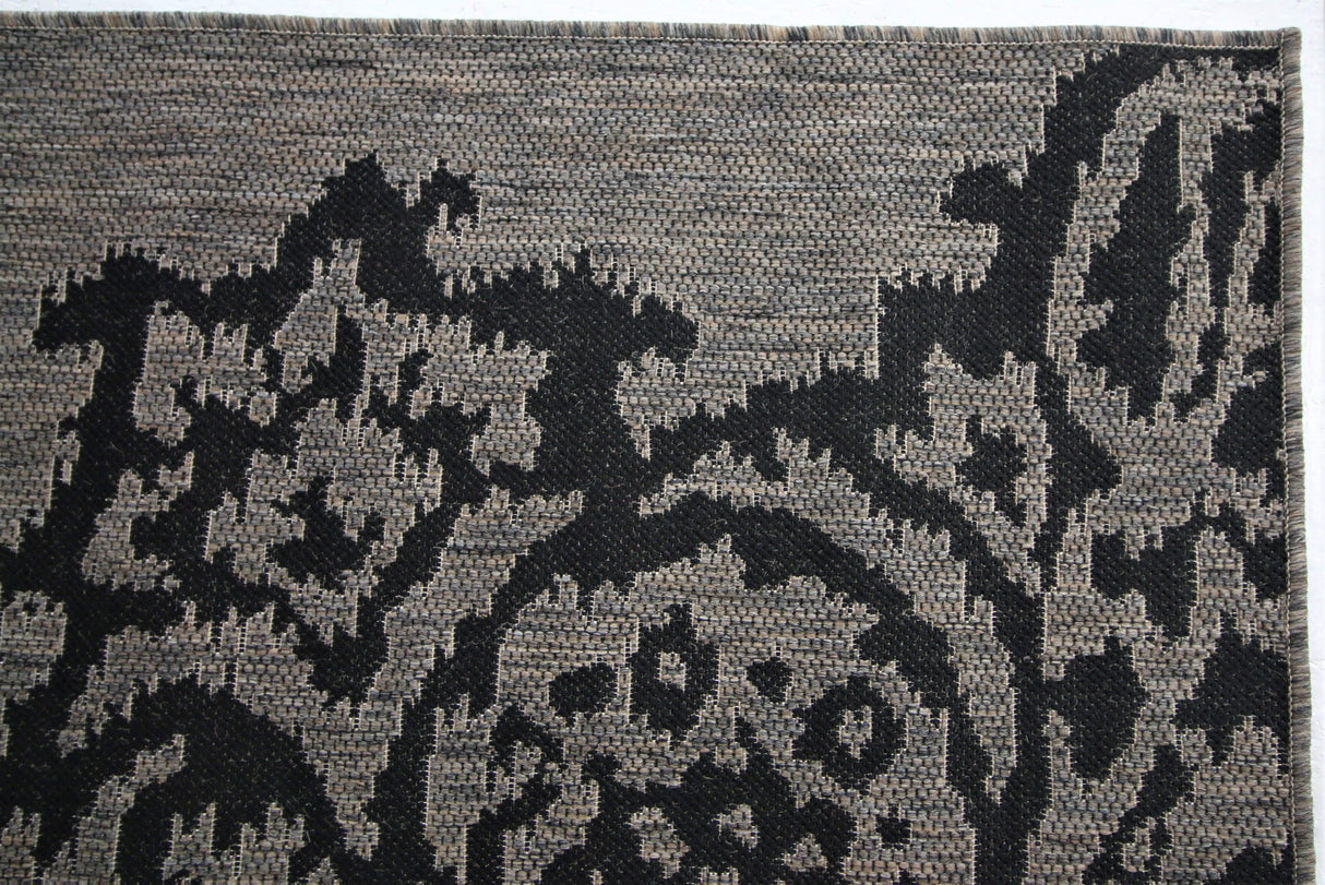 Jute Collection® Grey Damask Design Jute Area Rug - HomeLife Company