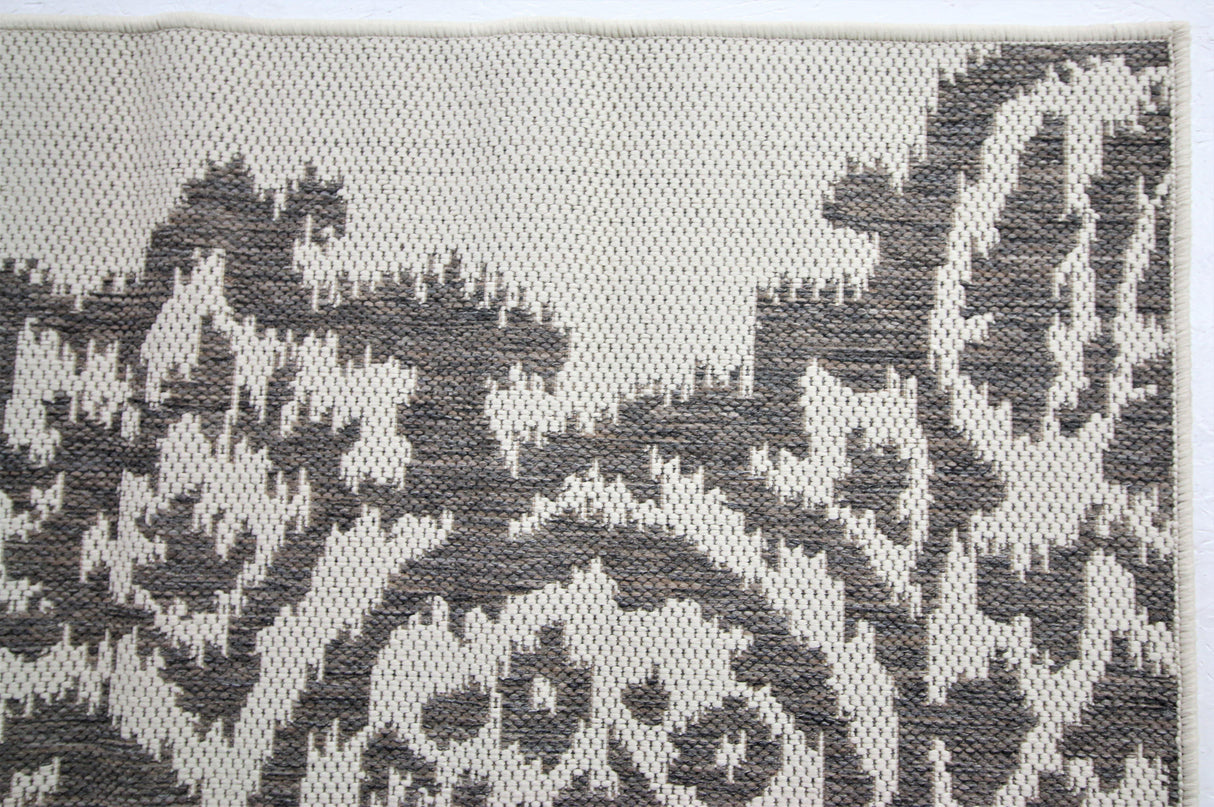Jute Collection® Ivory Damask Design Jute Area Rug - HomeLife Company