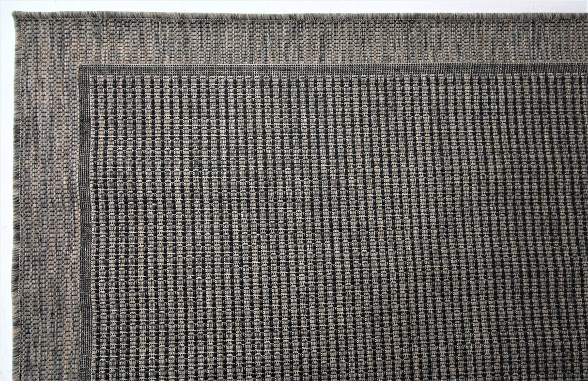 Jute Collection® Black Plain Design Jute Area Rug - HomeLife Company