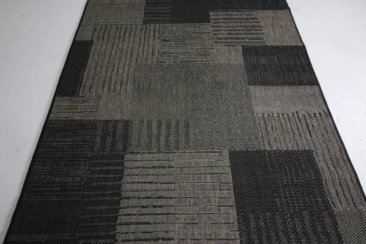 Jute Collection® Black Modern Design Jute Area Rug - HomeLife Company