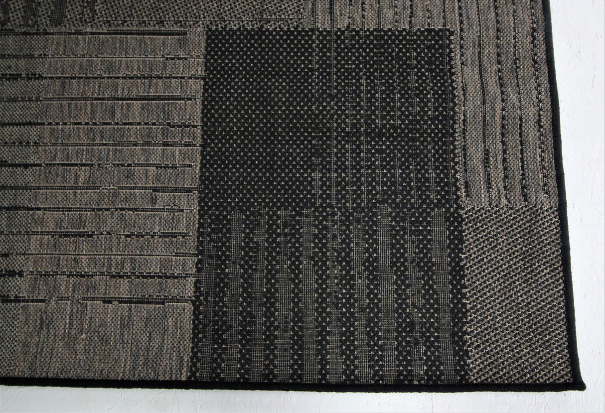 Jute Collection® Black Modern Design Jute Area Rug - HomeLife Company