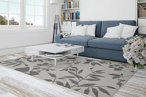 Jute Collection® Ivory Branches Design Jute Area Rug