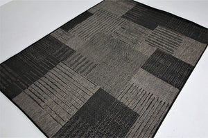 Jute Collection® Black Modern Design Jute Area Rug