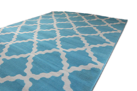 Generations Contemporary Pattern Light Blue White Modern Area Rugs 8041