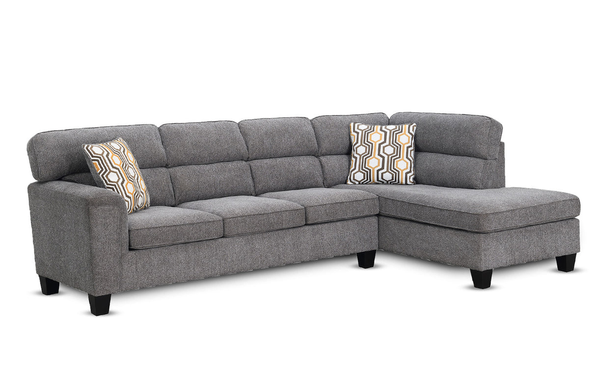 Owen 116" x 72" - High Back Left Sectional with Lounge - Comfort Foam - Attached Seat Cushions Sofa