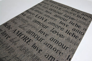 Jute Collection® Grey Love All-Over Design Jute Area Rug - HomeLife Company 